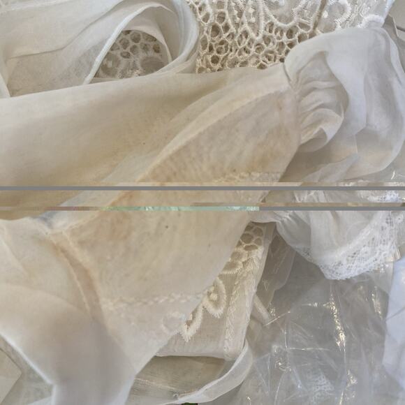 VTG 70-80s Sylvia Original Girl Sz 5 Wedding Dresses & Veil SetOf3 Ivory White - Picture 9 of 15